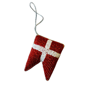 Pearl hanging Flag with silver string
